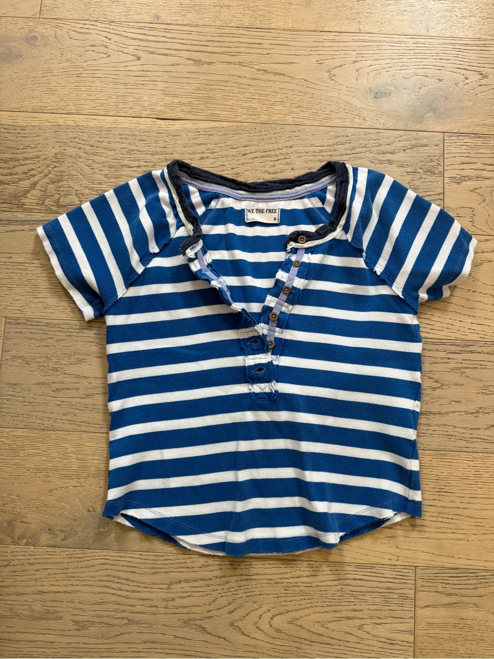 Freepeople blue striped tee